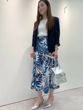 「リーフプリント」｜LAUTREAMONT CO. ONLINE SHOP ZOZOTOWNさん（レディース・153cm）の春コーディネート