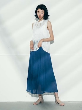 「シフォンスカート」｜LAUTREAMONT CO. ONLINE SHOP ZOZOTOWNさん（レディース・173cm）の春コーディネート