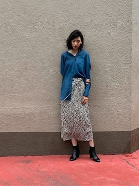 「レオパードスカート」｜LAUTREAMONT CO. ONLINE SHOP ZOZOTOWNさん（レディース・173cm）の夏コーディネート