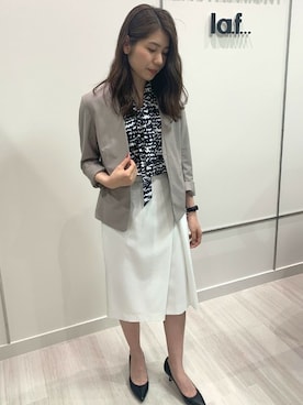 「仕事コーデ」｜「アイテム（その他アウター）」を使った、LAUTREAMONT CO. ONLINE SHOP ZOZOTOWNさん（レディース・160cm）の夏コーディネート