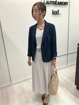 「おとなコーデ」｜「アイテム（その他アウター）」を使った、LAUTREAMONT CO. ONLINE SHOP ZOZOTOWNさん（レディース・160cm）の夏コーディネート