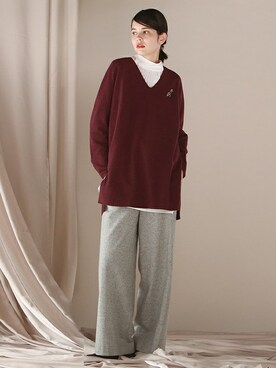 「ギャザーブラウス」｜LAUTREAMONT CO. ONLINE SHOP ZOZOTOWNさん（レディース・173cm）の秋コーディネート