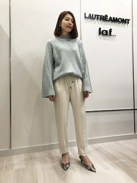 「LAUTREAMONT（ロートレアモン）のアイテム（ニット/セーター）」を使った、LAUTREAMONT CO. ONLINE SHOP ZOZOTOWNさん（レディース・160cm）の冬コーディネート
