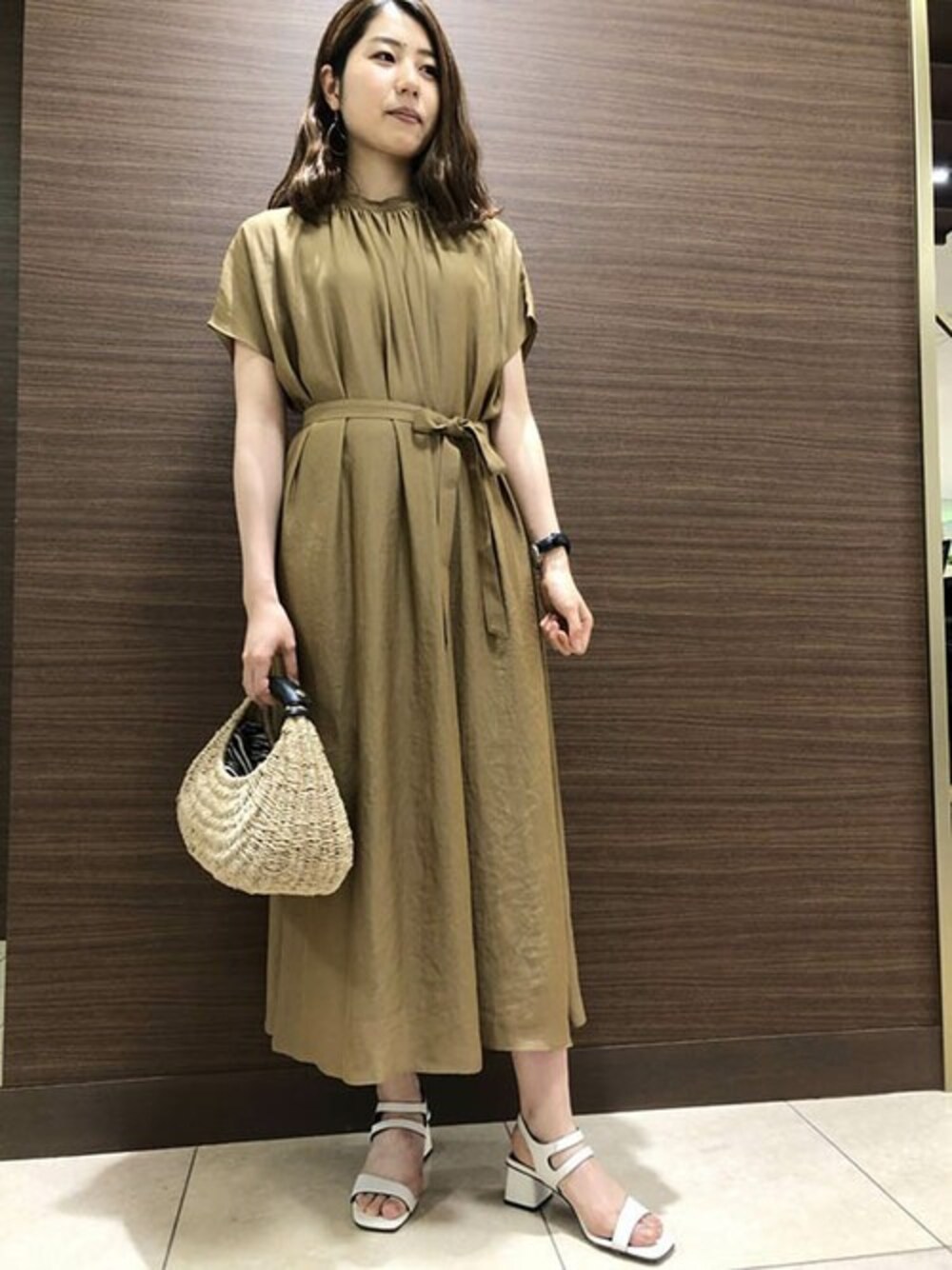 LAUTREAMONT ロートレアモン ☆ ギャザー入ロングワンピース
