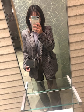 「COQULE（コクレ）のアイテム（ノーカラージャケット）」を使った、おやすみメルちゃんさん（レディース・153cm）の秋コーディネート