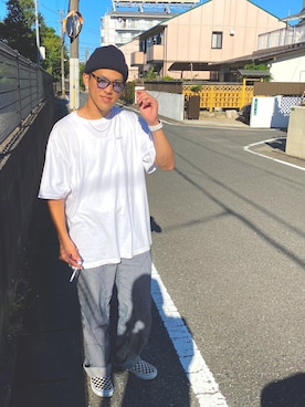 「Right-on（ライトオン）のアイテム（ニットキャップ/ビーニー）」を使った、ゆーぞさん（メンズ・175cm）の秋コーディネート