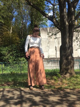 「ドラフトラグナムーン」｜Ayana Mizumuraさん（レディース・156cm）の春コーディネート