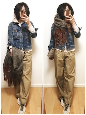 「ノーアクセサリー」｜Lullabyさん（レディース・157cm）の冬コーディネート