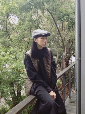 「NET（ネット）のアイテム（ハット）」を使った、Shih シイ🐰さん（レディース・164cm）の秋コーディネート