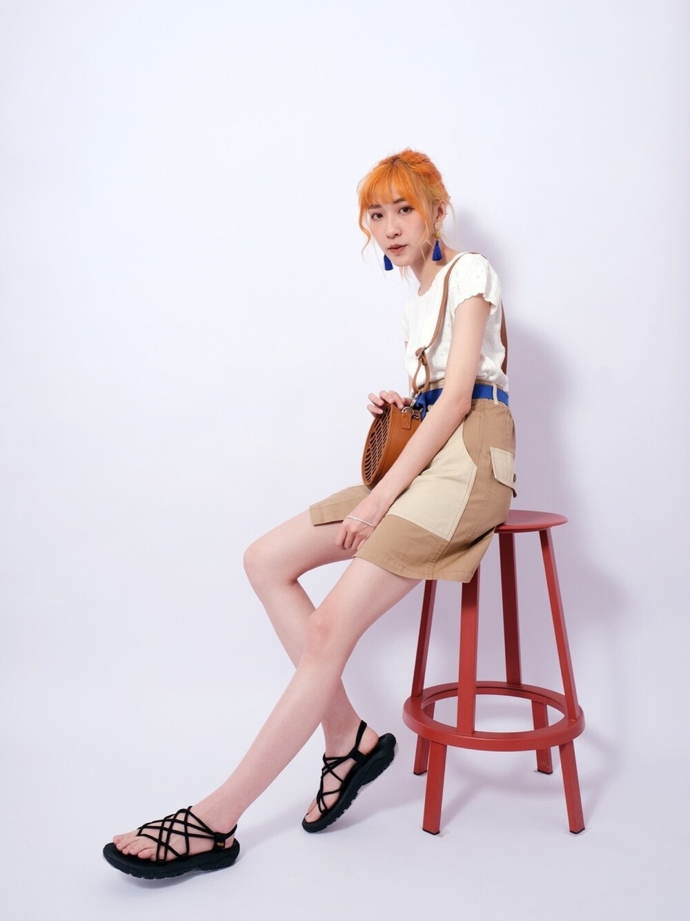 「ootd、outfit、ootdtw、夏コーデ、夏、夏服、teva、summer、WEAR、Taiwan」｜「IG @apshihのアイテム（その他、ホワイト系）」を使った、Shih シイ🐰さん（レディース・164cm）の秋コーディネートの1枚目の写真