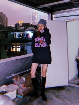 「boyfriend style」｜Shih シイ🐰さん（レディース・164cm）の冬コーディネート