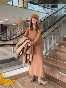 「TAIPEI」｜「アイテム（その他）」を使った、Shih シイ🐰さん（レディース・164cm）の冬コーディネート