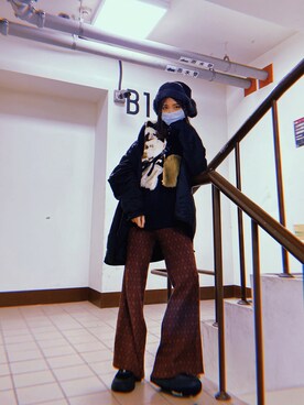 「niko and...（ニコアンド）のアイテム（モッズコート）」を使った、Shih シイ🐰さん（レディース・164cm）の春コーディネート