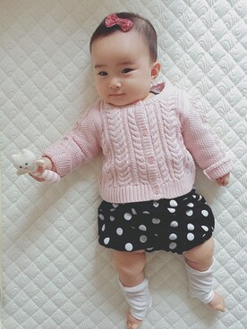 「ネコちゃん」｜hinataさん（キッズ・70cm）の秋コーディネート