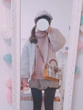 「chico_（チコ）のアイテム（パンツ）」を使った、竹之夭夭さん（レディース・162cm）の冬コーディネート