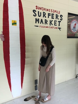 「アイテム（つなぎ/オールインワン、ベージュ系）」を使った、kaoruさん（レディース・153cm）の春コーディネート