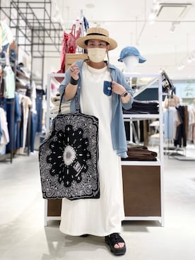 「Lee（リー）のアイテム（ワンピース）」を使った、anさん（レディース・148cm）の春コーディネート