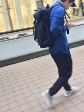 「FRED PERRY（フレッドペリー）のアイテム（パンツ）」を使った、YAMAUCHIさん（メンズ・172cm）の冬コーディネート