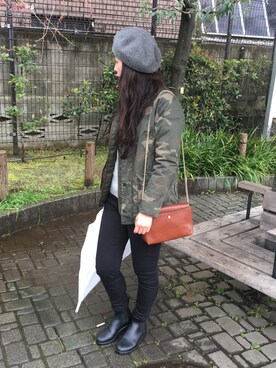 「FREAK'S STORE（フリークスストア）のアイテム（ハンチング/ベレー帽）」を使った、masumiさん（レディース・160cm）の春コーディネート