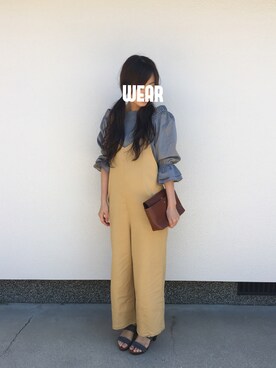 「Omekashi（オメカシ）のアイテム（オールインワン・サロペット）」を使った、masumiさん（レディース・160cm）の春コーディネート