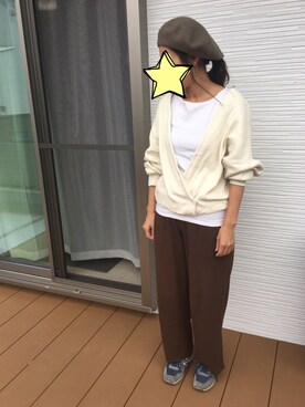 「FREAK'S STORE（フリークスストア）のアイテム（ハンチング/ベレー帽）」を使った、masumiさん（レディース・160cm）の秋コーディネート