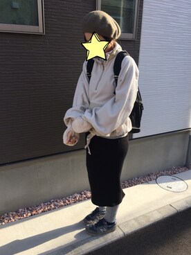 「FREAK'S STORE（フリークスストア）のアイテム（ハンチング/ベレー帽）」を使った、masumiさん（レディース・160cm）の冬コーディネート
