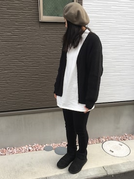 「FREAK'S STORE（フリークスストア）のアイテム（ハンチング/ベレー帽）」を使った、masumiさん（レディース・160cm）の冬コーディネート