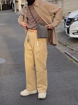 「EMMA  CLOTHES」｜「アイテム（チノパンツ）」を使った、Natsukiさん（メンズ・173cm）の春コーディネート