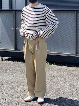 「orcival」｜「アイテム（チノパンツ）」を使った、Natsukiさん（メンズ・173cm）の春コーディネート