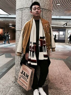 「JAM（ジャム）のアイテム」を使った、チン이さん（メンズ・173cm）の春コーディネート