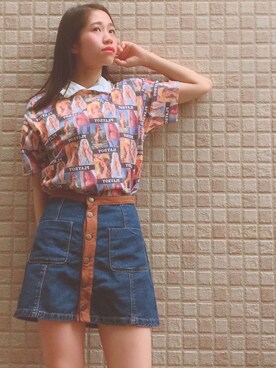 「REGIEVO（レジエボ）のアイテム」を使った、ほりいみゆさん（レディース・160cm）の夏コーディネート