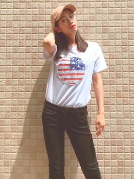 「REGIEVO（レジエボ）のアイテム」を使った、ほりいみゆさん（レディース・160cm）の夏コーディネート