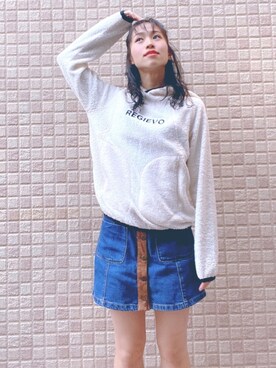 「REGIEVO（レジエボ）のアイテム」を使った、ほりいみゆさん（レディース・160cm）の冬コーディネート