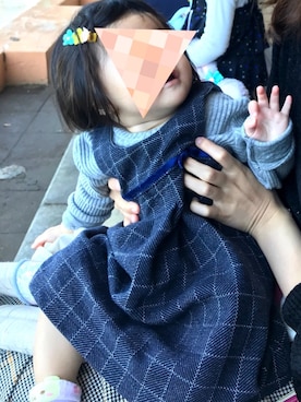 「sense of wonder（センスオブワンダー）のアイテム（ニット/セーター）」を使った、いとうさん（キッズ・70cm）の秋コーディネート