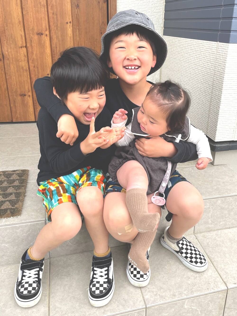 「西松屋のアイテム（トップス、ブラック系）」を使った、you.さん（キッズ・163cm）の夏コーディネートの1枚目の写真