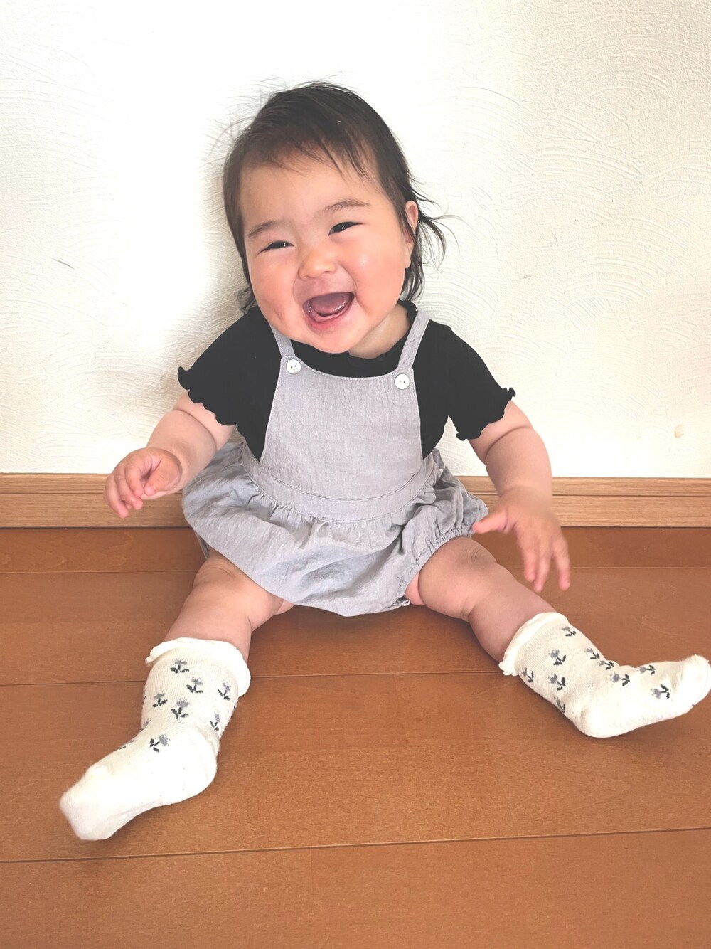 「Birthdayのアイテム（ママ＆ベビー、パープル系）」を使った、you.さん（キッズ・70cm）の夏コーディネートの1枚目の写真
