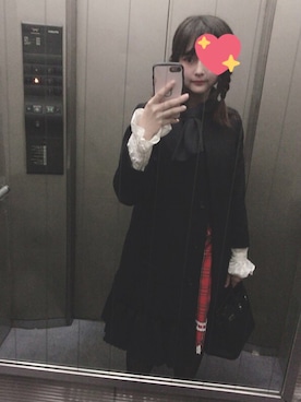 「ロリィタ」｜「アイテム（チェスターコート）」を使った、めーさん（レディース・151cm）の秋コーディネート