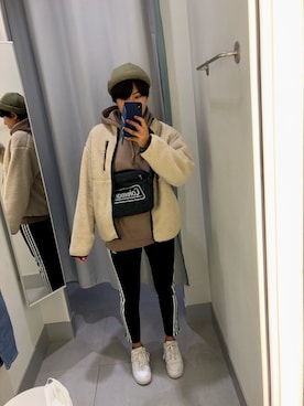 「adidas Originals（アディダスオリジナルス）のadidas Originals BECKENBAUER TRACK PANTS / cw1269 / cw1270（その他パンツ）」を使った、まほさん（レディース・164cm）の冬コーディネート