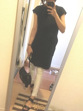 「Ungrid（アングリッド）のストラップサンダル（サンダル）」を使った、あーいさん（レディース・165cm）の夏コーディネート