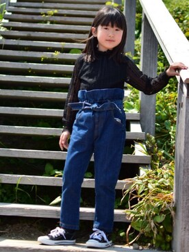 「Lily（リリイ）のアイテム」を使った、Lilyさん（キッズ・121cm）の春コーディネート