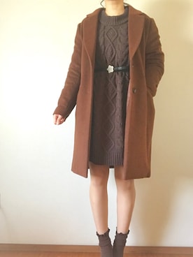 さきぽんさん（レディース・158cm）の冬コーディネート