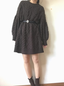 ケーブルニットワンピース の人気ファッションコーディネート 年齢 歳 24歳 Wear