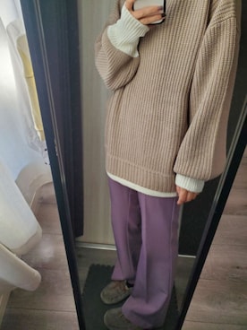 「秋のカフェオレコーデ」｜「アイテム（スリッポン）」を使った、sante0708さん（レディース・155cm）の秋コーディネート