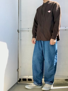 「ブラウンシャツ」｜shimiさん（メンズ・166cm）の春コーディネート