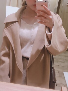「chuu（チュー）のアイテム（ジャケット/アウター）」を使った、canさん（レディース・154cm）の冬コーディネート