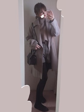 「ウエストイン」｜「アイテム（ジャケット/アウター）」を使った、canさん（レディース・154cm）の冬コーディネート