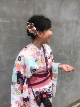 「きもの」｜「アイテム（浴衣）」を使った、𝒴さん（レディース・156cm）の夏コーディネート