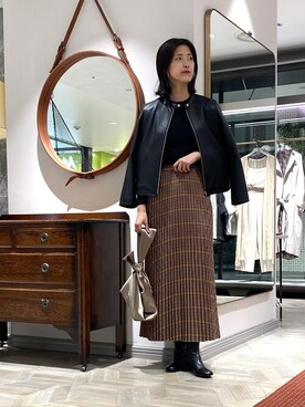 「NANO universe（ナノユニバース）のアイテム（ブルゾン）」を使った、nano・universe ルミネ有楽町 Womensさん（レディース・170cm）の秋コーディネート