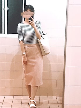 「リバーシブル」｜「アイテム（アナログ腕時計）」を使った、NemutaiRingoさん（レディース・158cm）の秋コーディネート