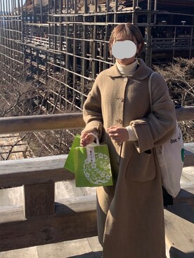「金髪」｜「アイテム（チェスターコート）」を使った、oidaさん（レディース・165cm）の冬コーディネート